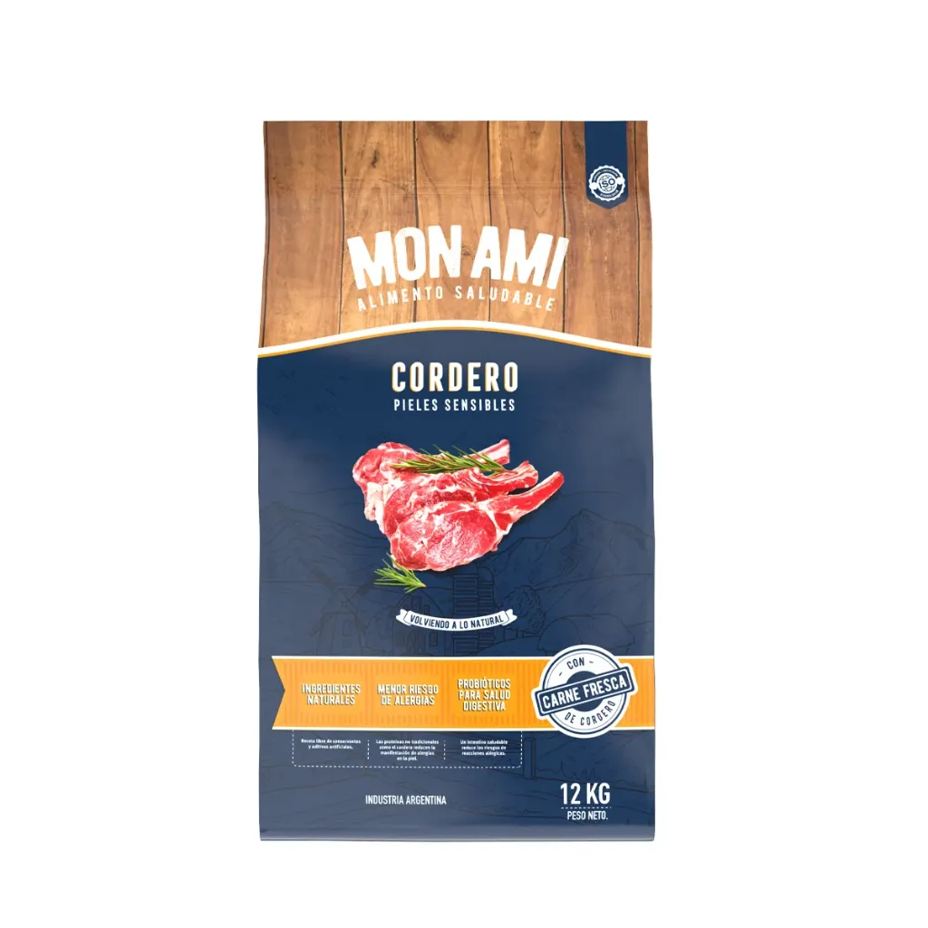 [A01002] MON AMI - PERRO ADULTO CORDERO 12KG