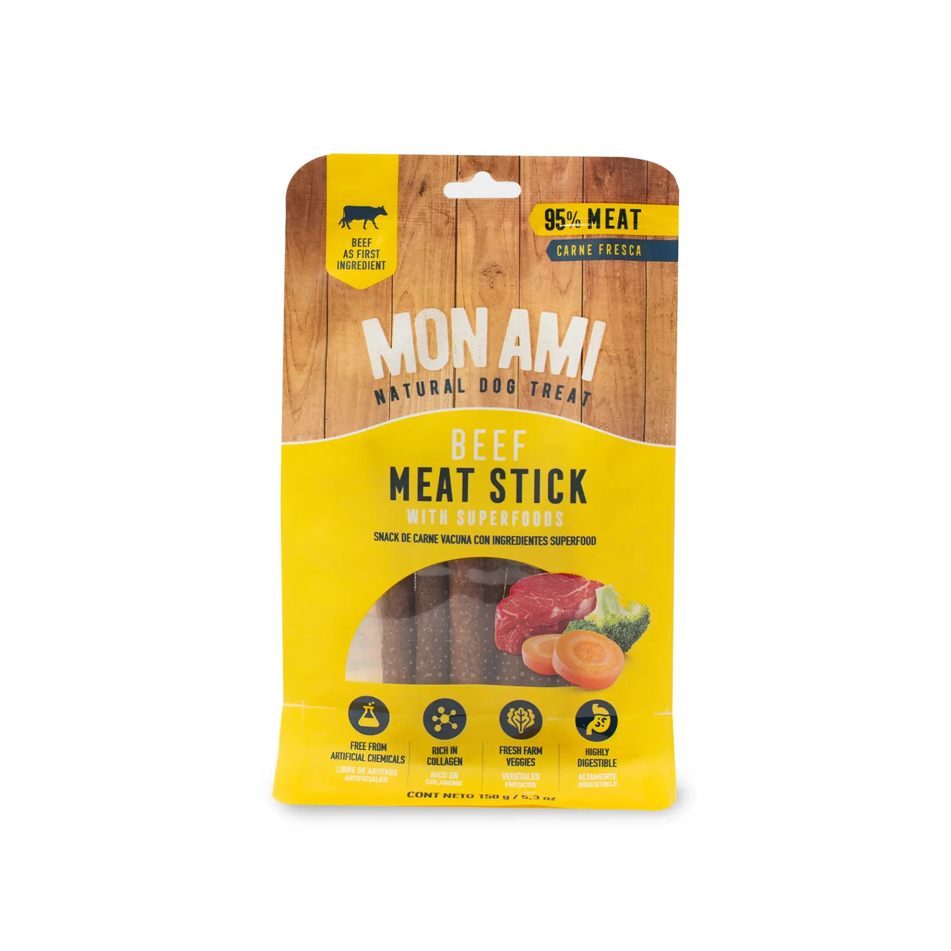 MON AMI - MEAT STICK BEEF 150GRS