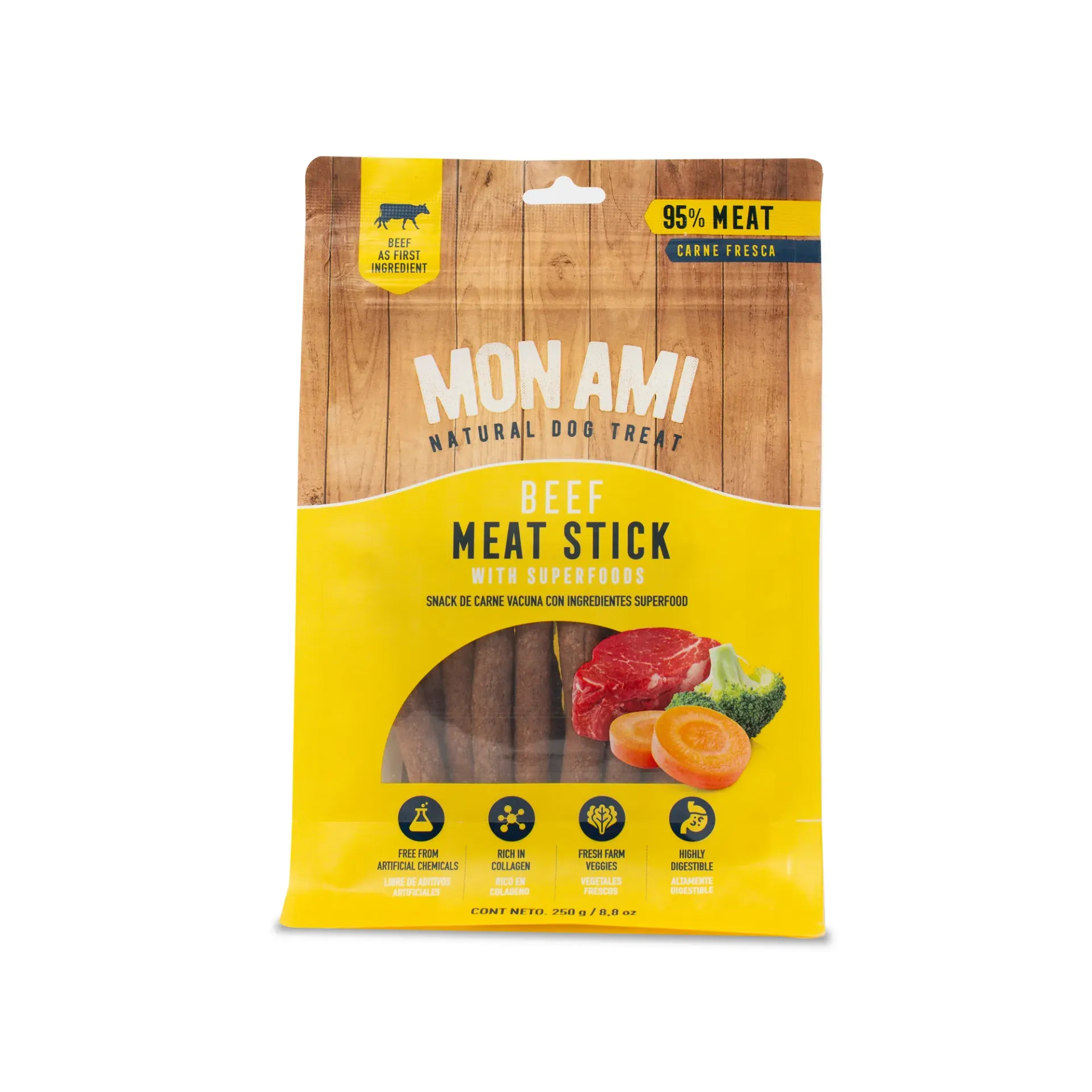 [S04014] MON AMI - MEAT STICK BEEF 250GRS
