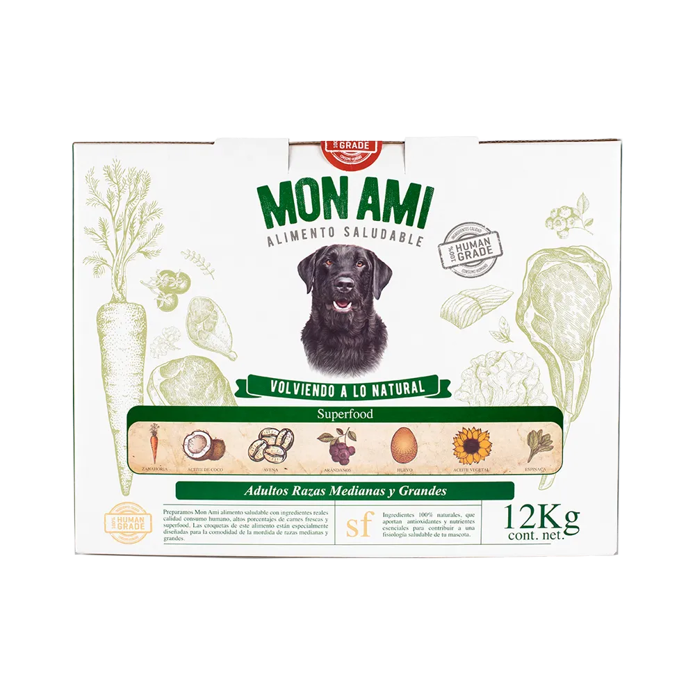 MON AMI - SUPERFOOD PERRO RAZAS MEDIANAS Y GRANDES 12KG