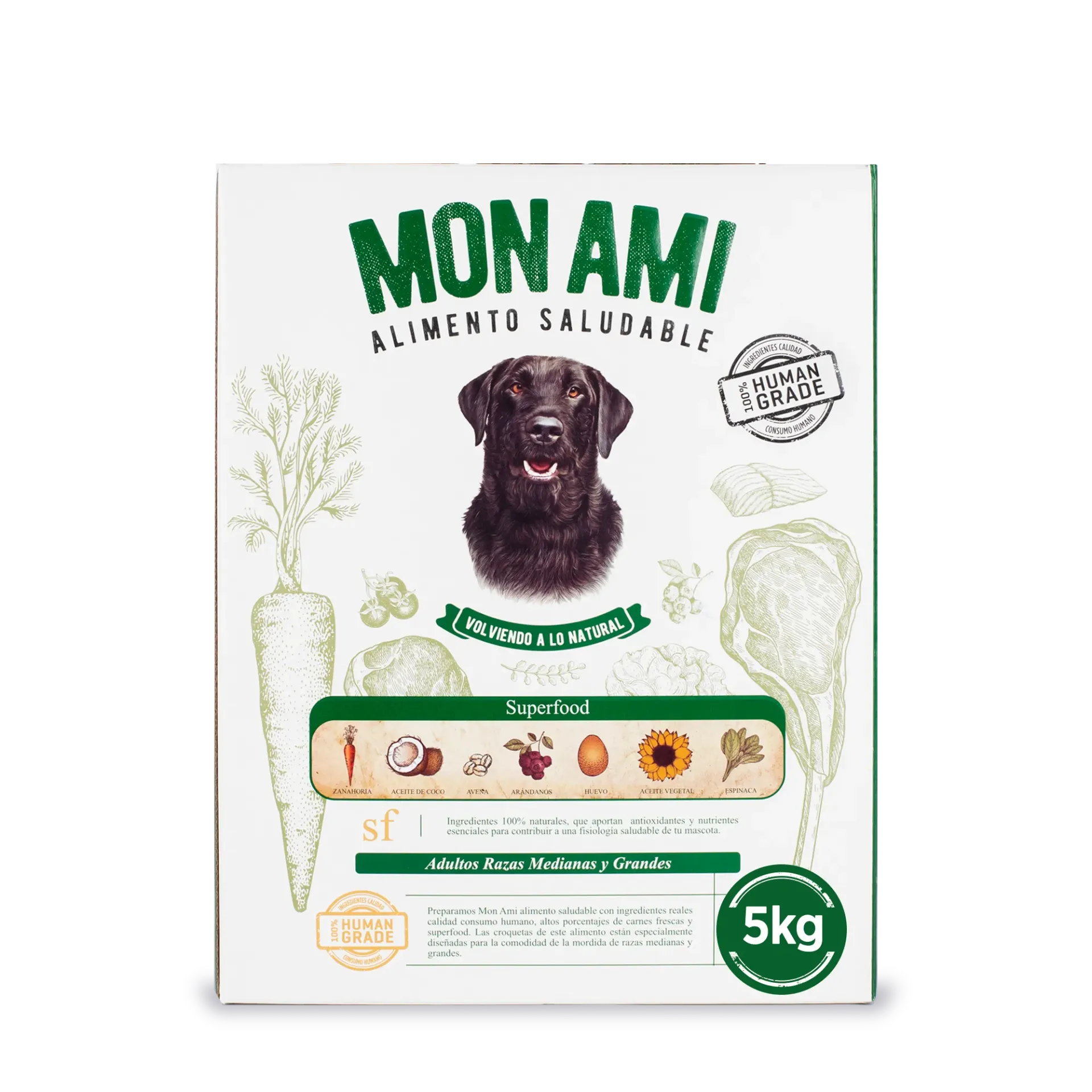 [H01003] MON AMI - SUPERFOOD PERRO RAZAS MEDIANAS Y GRANDES 5KG