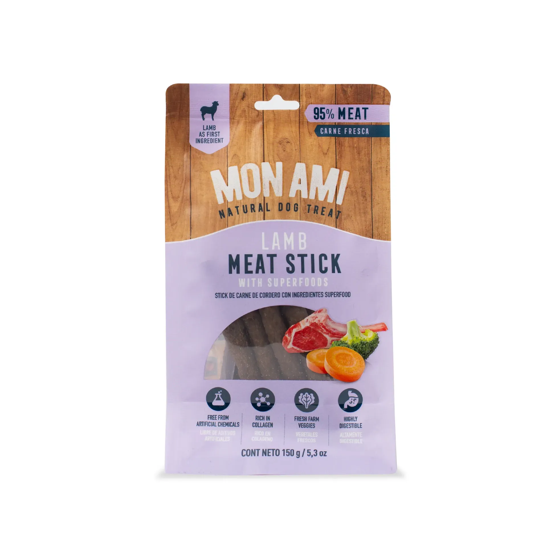MON AMI - MEAT STICK LAMB 150GRS