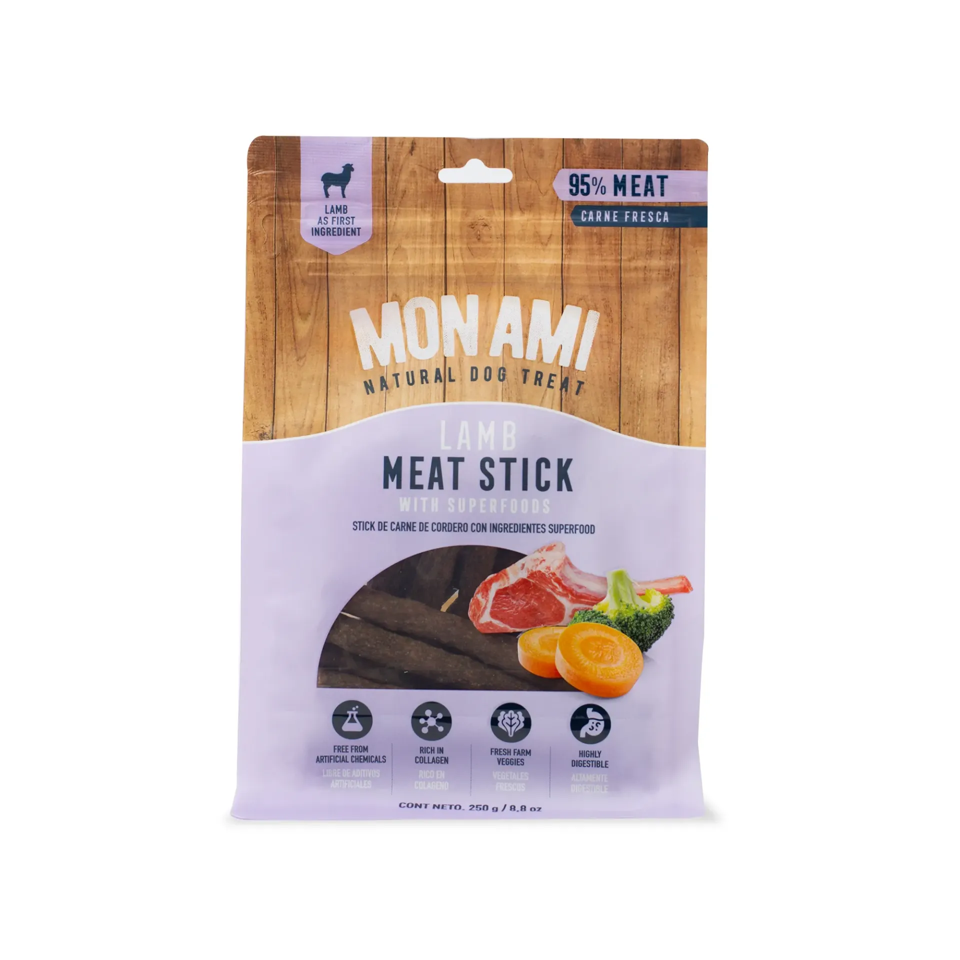[S06014] MON AMI - MEAT STICK LAMB 250GRS