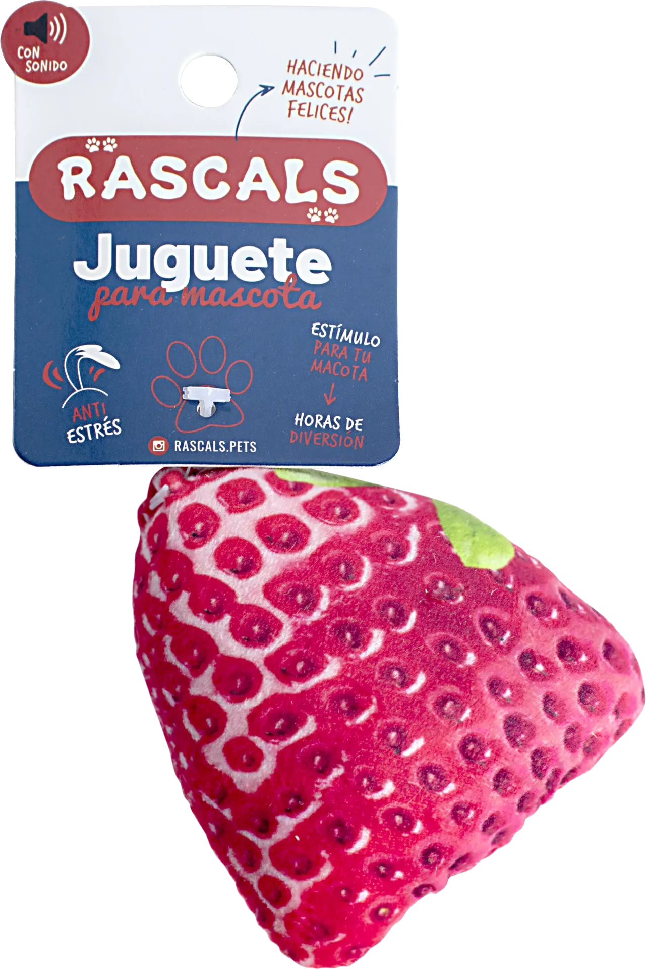[PLU100159] RASCALS - FRUTILLA DE PLUSH C/ CHIFLE