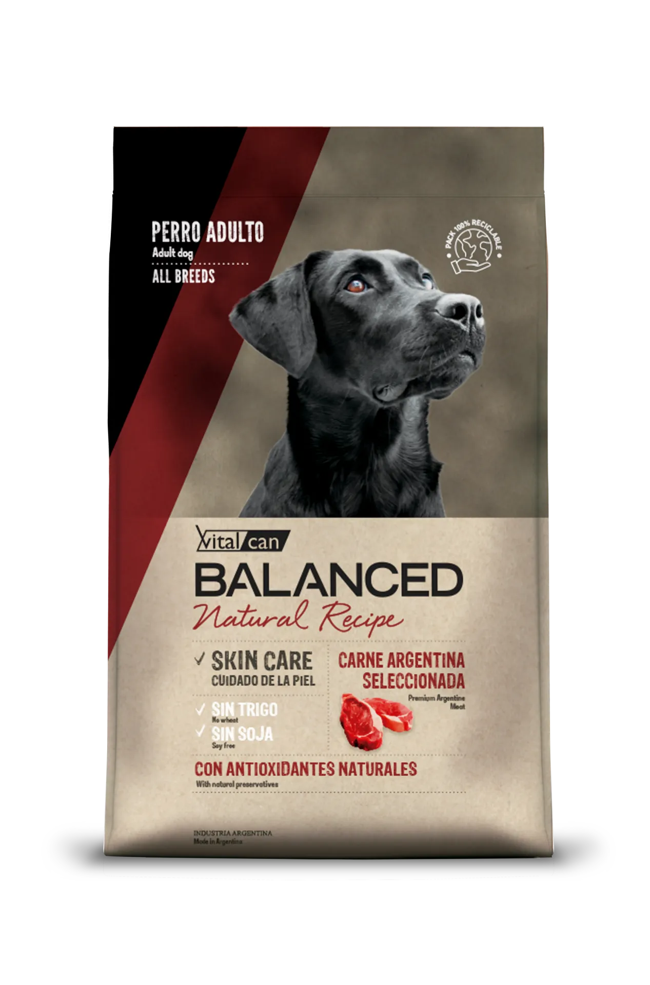 BALANCED - NATURAL RECIPE PERRO ADULTO CARNE ARGENTINA 15KG