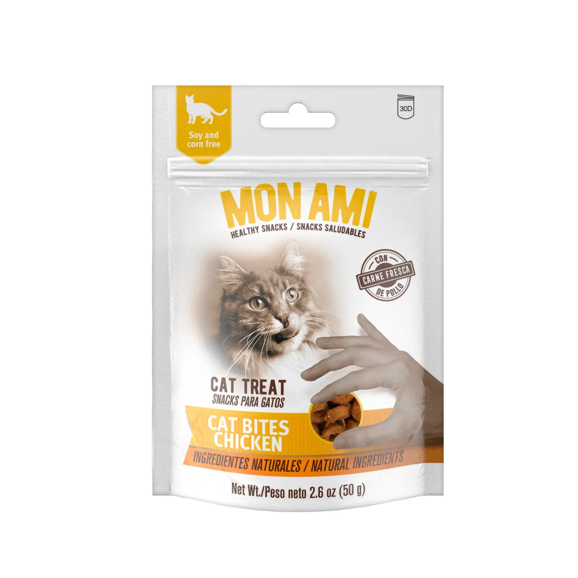 [S13002] MON AMI - SNACK GATO CHICKEN X 50 GR