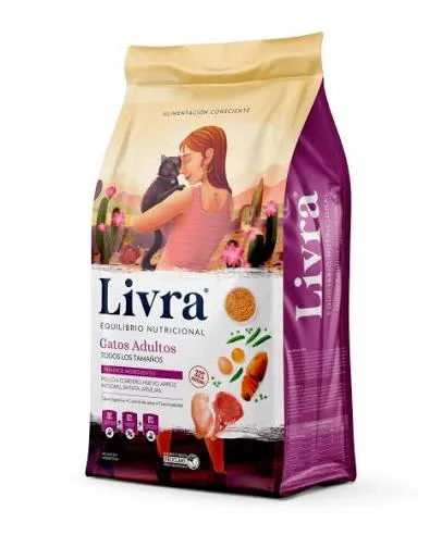 LIVRA - GATO ADULTO TODOS LOS TAMAÑOS POLLO & CORDERO 1.5KG