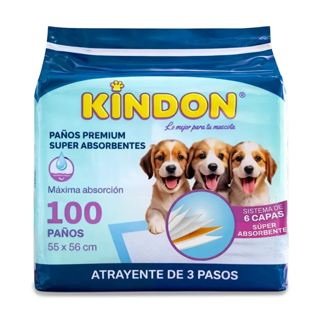 KINDON - PAÑOS PREMIUM 100 UNIDADES MEDIDAS 55X56CM