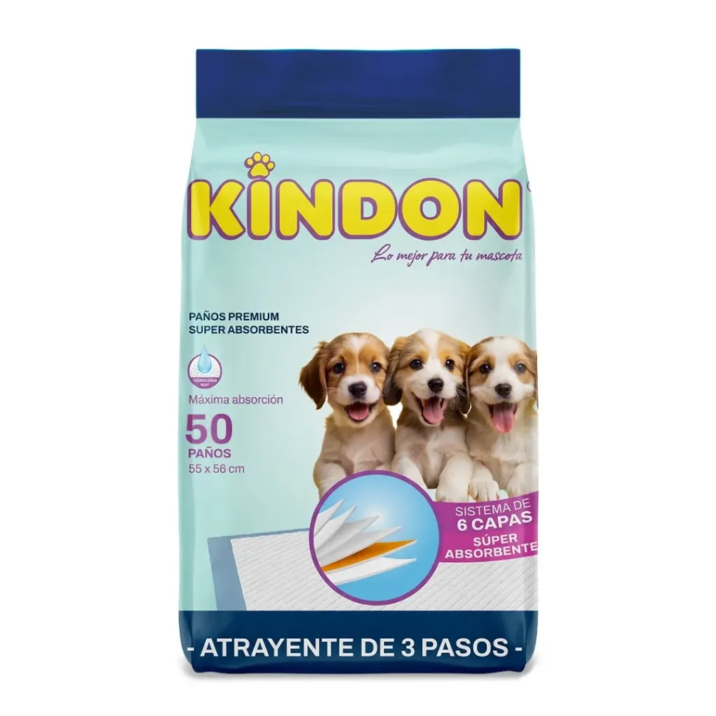 KINDON - PAÑOS PREMIUM 50 UNIDADES MEDIDAS 55X56CM