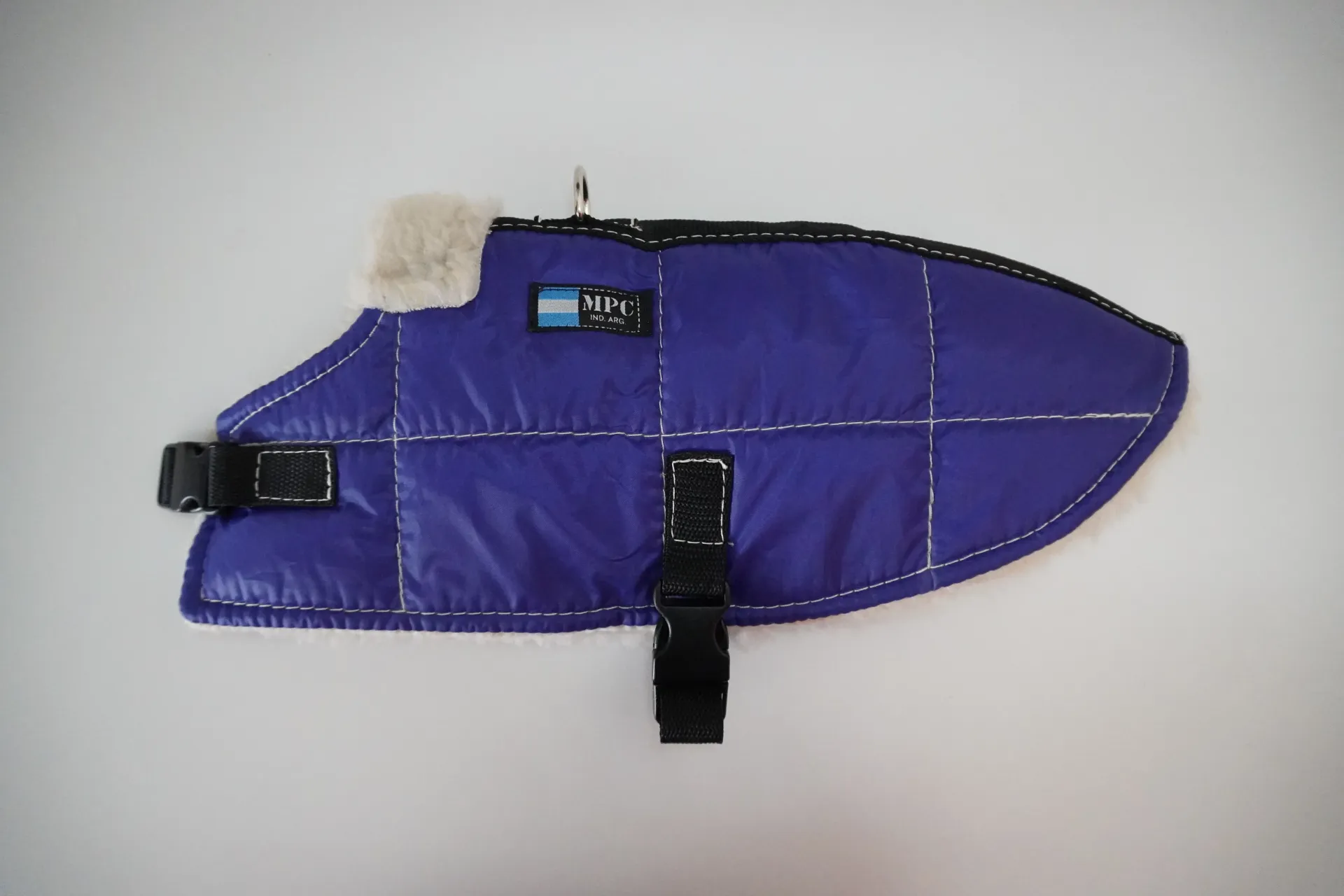 MPC - ABRIGO BAXER IMPERMEABLE CON CORDERITO TALLE 35 AZUL FRANCIA