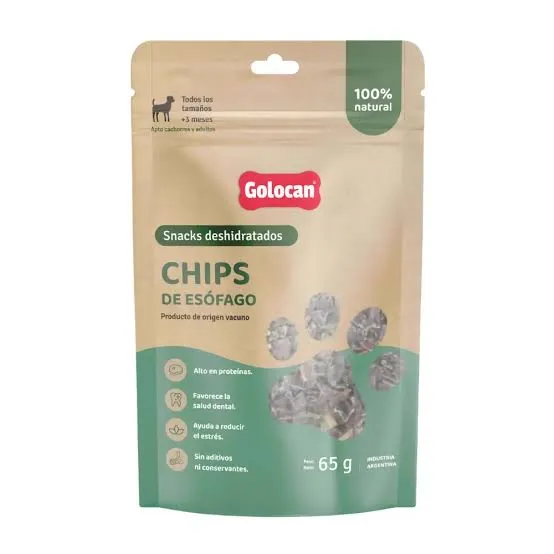 GOLOCAN -  CHIPS ESOFAGO DEHIDRATADO 65GR