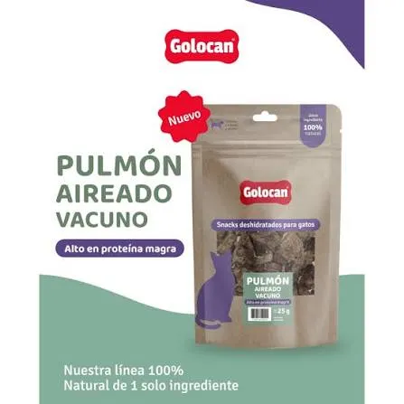 GOLOCAN - PULMON AIREADO VACUNO DESHIDRATADO PARA GATO