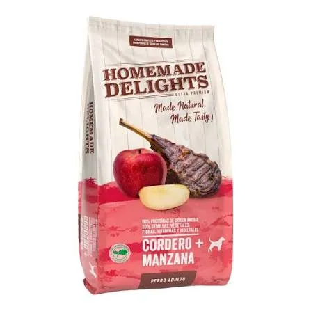 HOMEMADE DELIGHTS - CORDERO Y MANZANA PERRO ADULTO 2KG