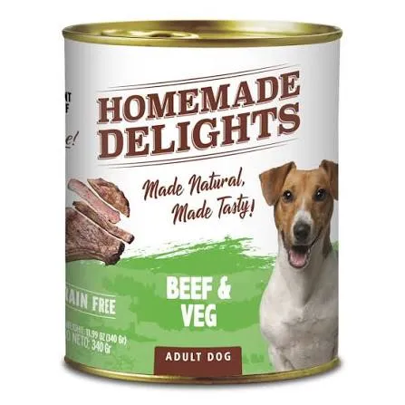 HOMEMADE DELIGHTS - BEEF & VEG ADULTO DOG 340GR