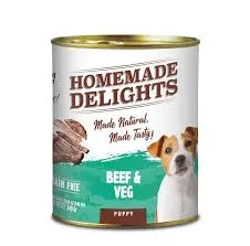 HOMEMADE DELIGHTS - BEEF & VEG PUPPY 340GR