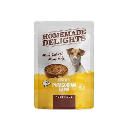 HOMEMADE DELIGHTS - PATAGONIA LAMB ADULTO DOG POUCH 100GR