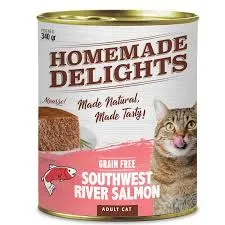 HOMEMADE DELIGHTS - RIVER SALMON ADULTO CAT 340GR