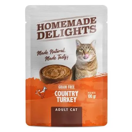 HOMEMADE DELIGHTS - TURKEY ADULTO CAT 100GR
