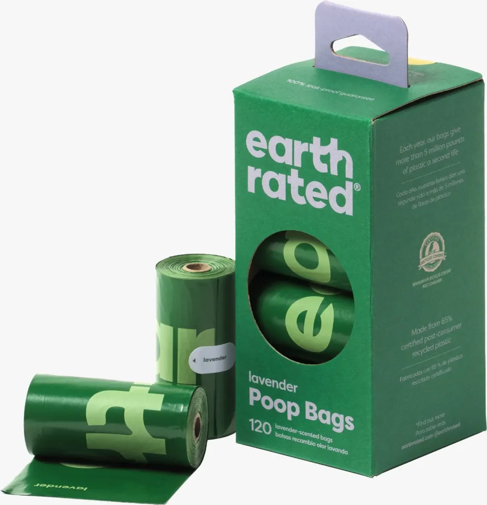 EARTH RATED - POOP BAGS AROMA LAVANDA 120 UNIDADES