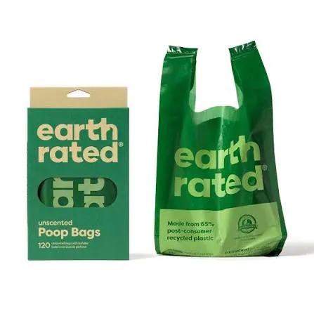 EARTH RATED - POOP BAGS SIN AROMA 120 UNIDADES